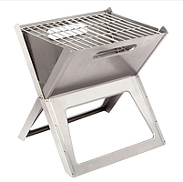 Кемпінговий Гриль Вугільний Bo-Camp Notebook/Fire Basket Compact Silver (8108347) Портативний Складаний для дачі, фото 4