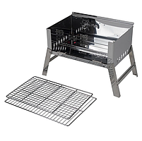Кемпінговий Гриль Вугільний Bo-Camp Compact Delux Silver (8108360) Портативний Складаний для дачі, фото 5