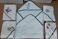 Рушник дитячий для купання з капюшоном велюровий 80×80 TM Zeron, Туреччина колір кремовий