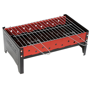 Кемпінговий Гриль Вугільний Bo-Camp Compact Black/Red (8108357) Портативний Складаний для дачі