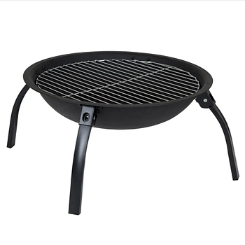 Кемпінговий Гриль Вугільний Bo-Camp Firebowl Harrow Black (8108500) Портативний Складаний для дачі
