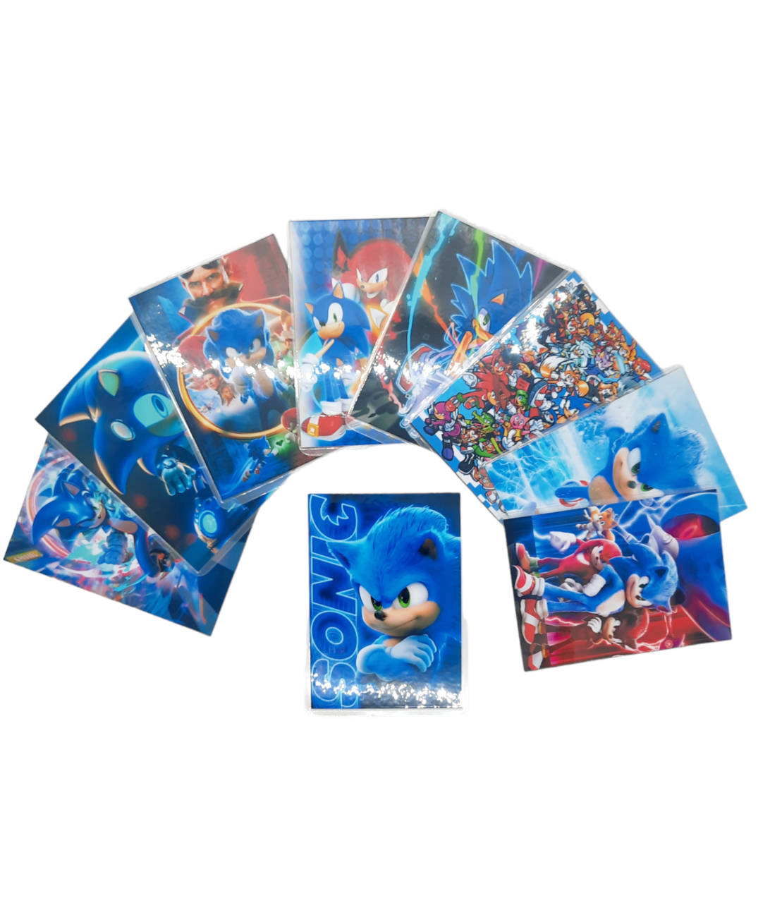 Набір ламінованих карток Sonic 9 штук(10.5*7.5 см.)