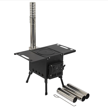 Кемпінгова Піч Дров'яна Bo-Camp Falconwood Black (8618600) Портативна для дачі