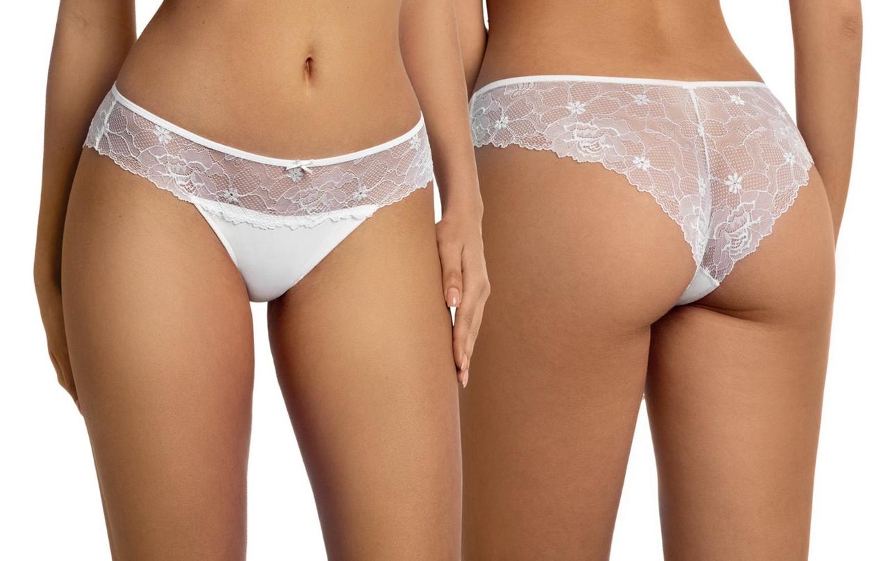 Трусики жіночі La Vivas 20331 рифлені із сіточкою, колір Білий + Чорний, розмір L, фото 1