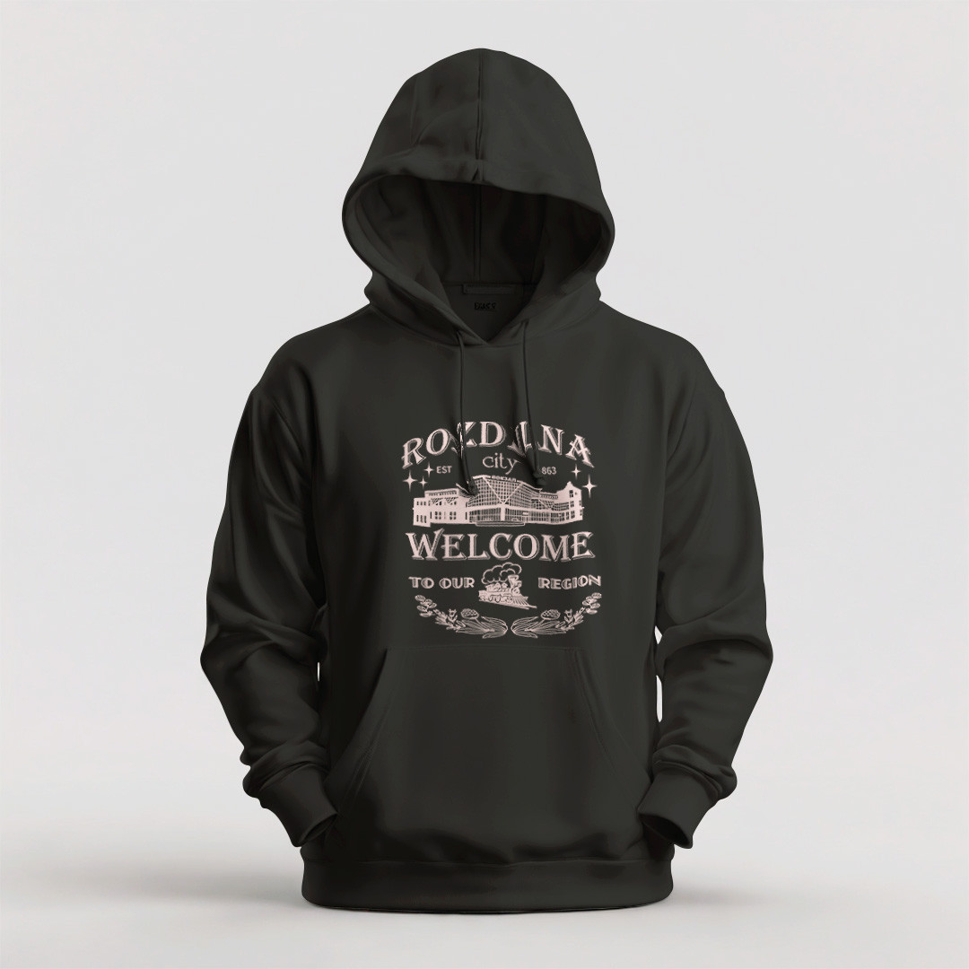 Худі чоловіче унісекс утеплене Stedman з принтом WELCOME TO ROZDILNA XS чорне, фото 1