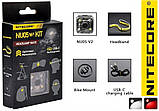 NITECORE NU05 v2 KIT велосипедний налобний ліхтар 2в1 з кліпсою (USB Type-C, IP66, Red light, 40LM, 47годин), фото 2