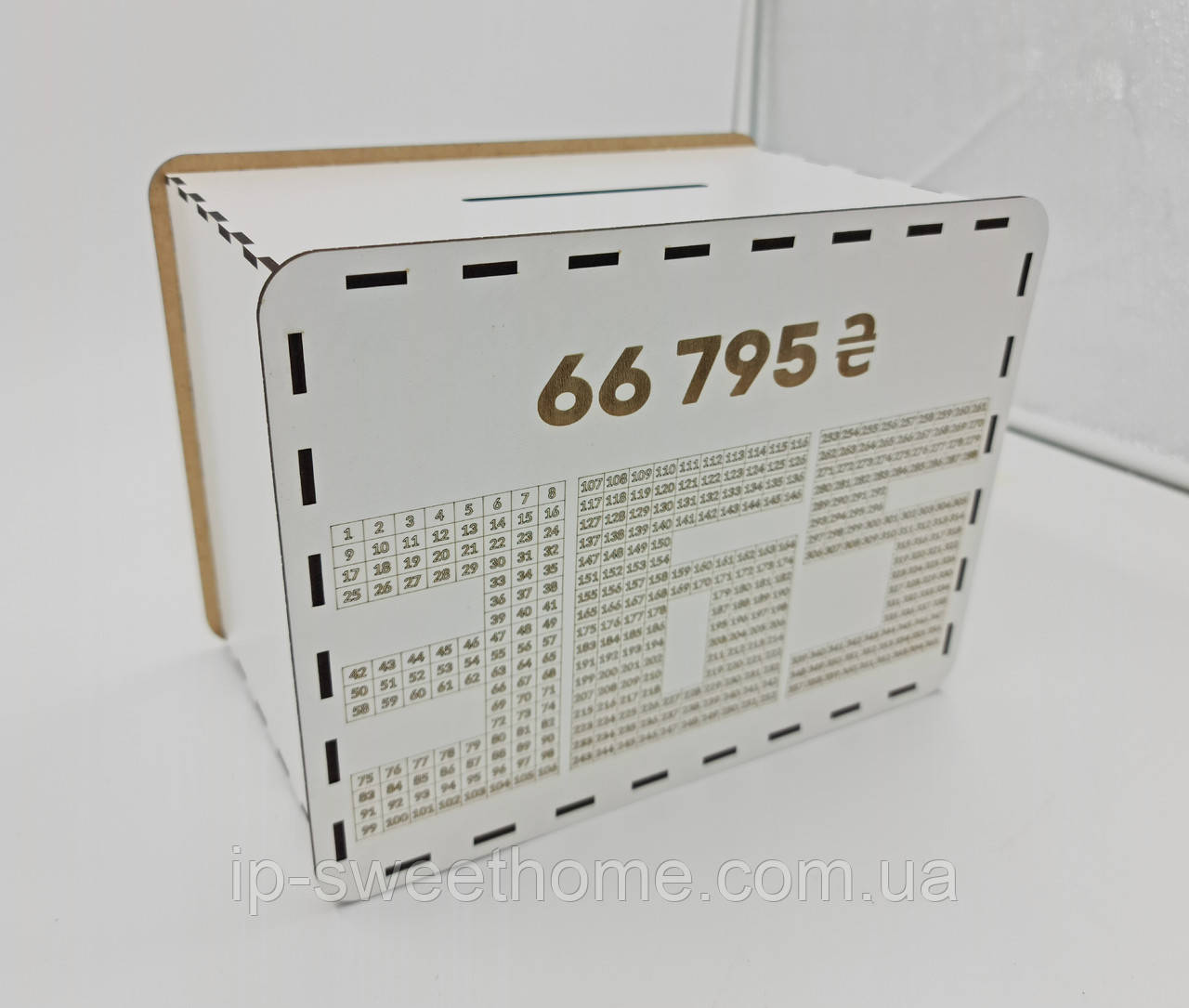 Скарбничка 365 днів на мрію для купюр дерев'яна на 66 795 грн