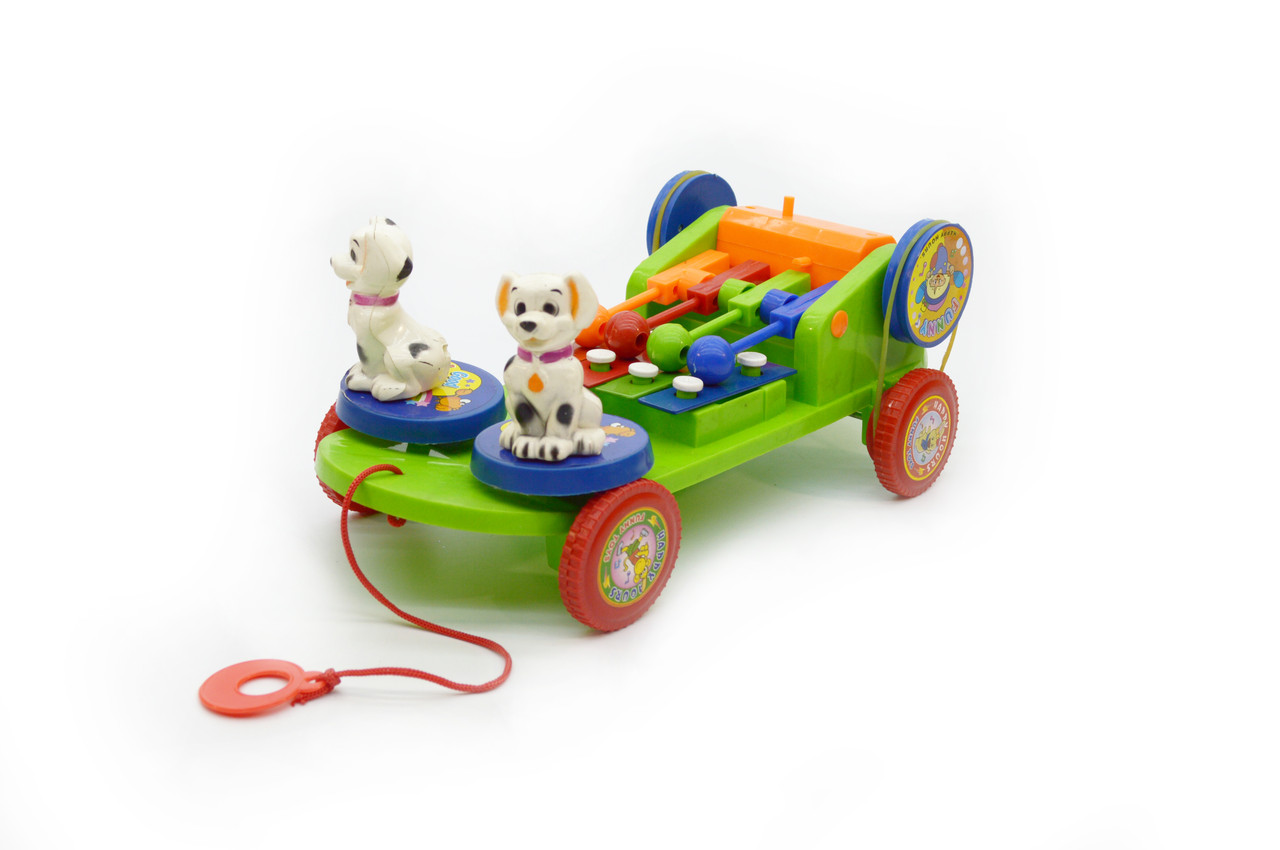 Каталка ксилофон 100407 на шнурку, в пакеті, фото 1