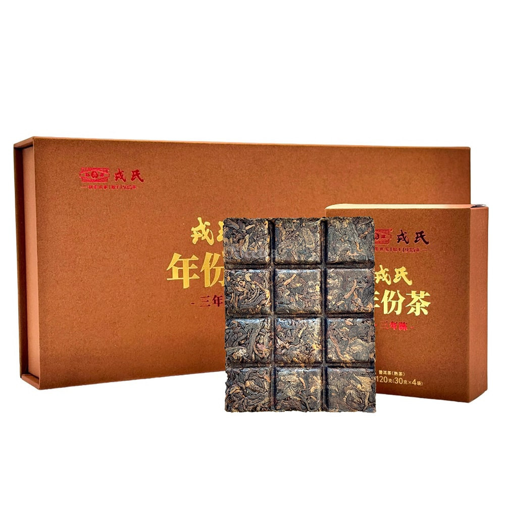 Китайський чай Шу Пуер Mengku Rongshi Mu Ye Chun 3-річний 2023 року, 360 г