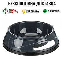 Миска Trixie для собак, на гумовій основі, 1,5 л, d:20 см (пластикова)