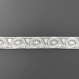 Ажурне мереживо вишивка на сітці: білого кольору сітка, біла нитка, ширина 4 см, фото 5