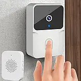 Бездротовий дверний відеодзвінок WiFi Mini Doorbell M6 Розумний акумуляторний дзвінок вічок із камерою для дому, фото 8