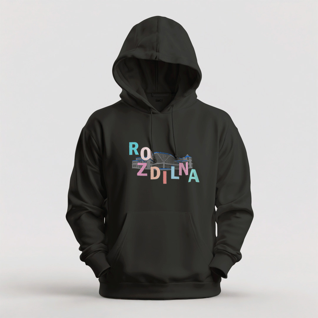 Худі чоловіче унісекс утеплене Stedman з принтом ROZDILNA текст XS чорне, фото 1