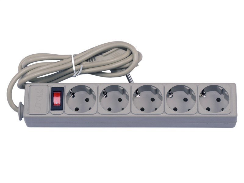 Мережевий фільтр SVT Electric 6 гнізд 3м GREY, фото 1