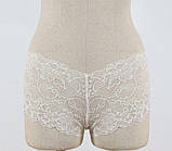 Сексульні жіночі труси, чорні мереживні трусики шортики L, фото 5