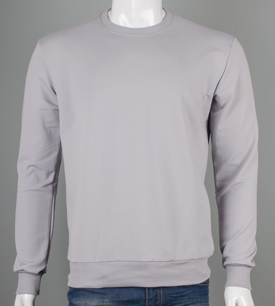 Світшот батал двонитка Однотонний 7300б (Уп.4шт 3XL,4XL), Світло-сірий, фото 1