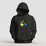 Худі жіноче унісекс утеплене Stedman з принтом ЧЕРЕШНЯ  XS чорне, фото 2