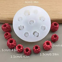 Силіконовий молд Малина 9 шт 6*1,8 см