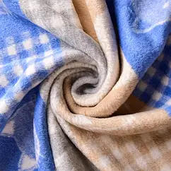 Дитячий плед бавовна 90х120 "Киця" BABY ТM PAPAELLA блакитний