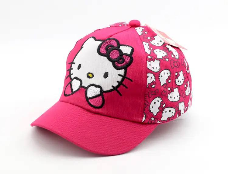 Милая кепка Hello Kitty для ребенка 2-7 Лет | розовая c котиком, фото 1