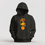 Худі жіноче унісекс утеплене Stedman з принтом ЧОРНОБРИВЦІ1 XS чорне, фото 2