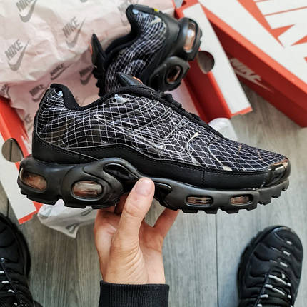 Чоловічі Кросівки Nike Air Max TN Plus Black Web / Найк Аїр Макс ТН Плюс Веб Чорні, фото 1