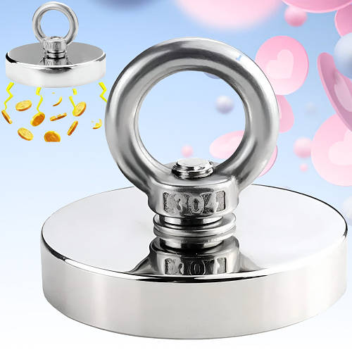 Неодимовый магнит 20мм - 10кг в корпусе с наружным кольцом / Поисковый ...