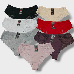 Трусики Бразиліана Бавовняні BWR Мікс 24шт (3023)