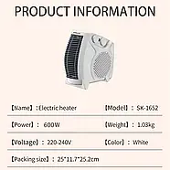 Тепловентилятор дуйка 2000 Вт Sokany SK-1652  Обігрівач для дому та офісу настільний, фото 7