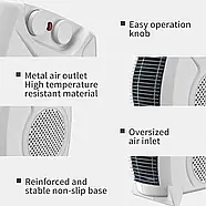 Тепловентилятор дуйка 2000 Вт Sokany SK-1652  Обігрівач для дому та офісу настільний, фото 6