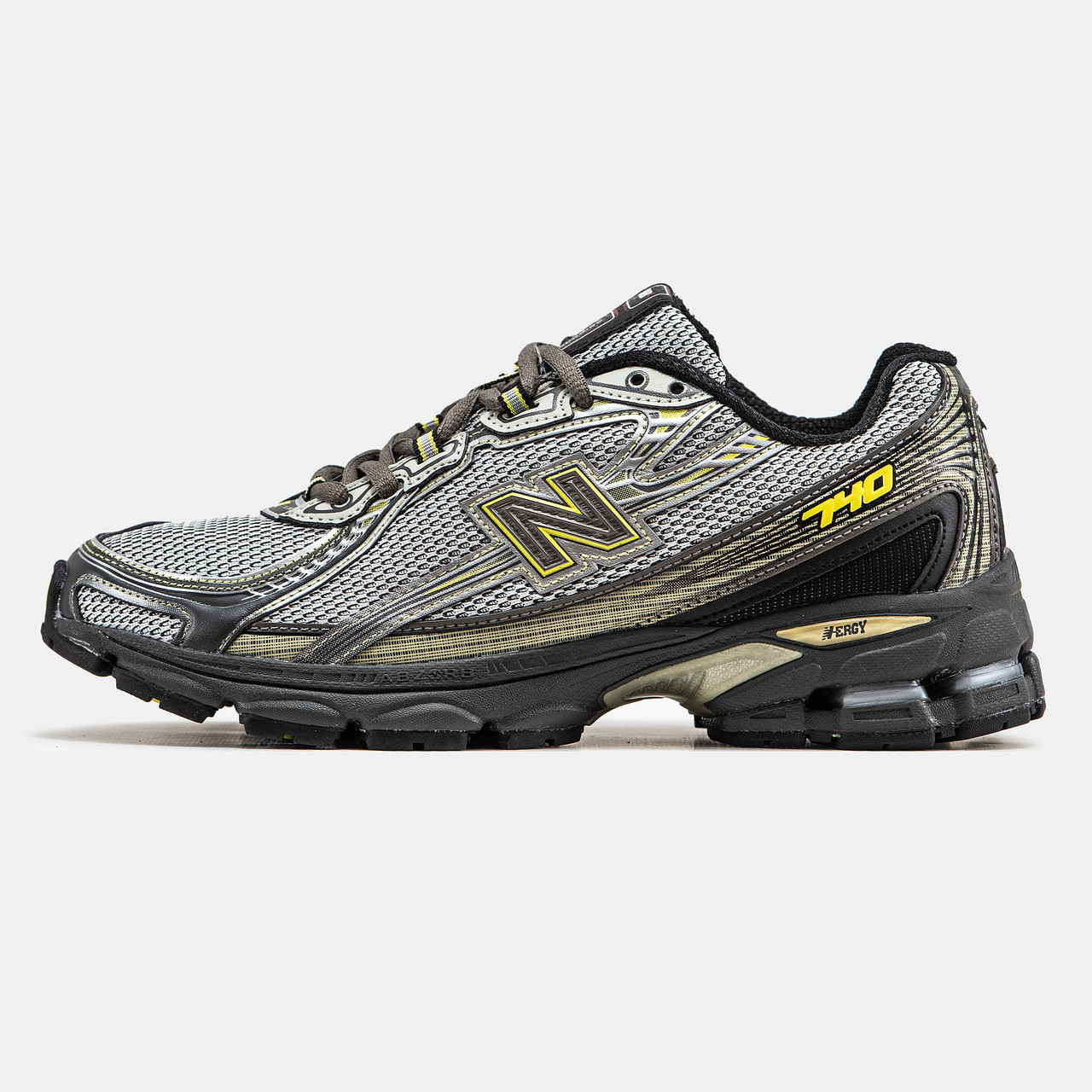 Чоловічі Кросівки New Balance 740 Silver Yellow Black / Нью Беланс 740 Сріблясті з Жовтим та Чорним