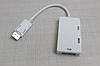 Адаптер перехідник DisplayPort DP 3in1 to VGA HDMI DVI 10см, фото 7