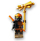 Lego Ninjago Golden Dragon Cole with Gold Weapons: ексклюзивна міні фігурка колекційна Коул із золотою зброєю 892290, фото 3