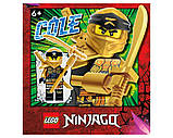 Lego Ninjago Golden Dragon Cole with Gold Weapons: ексклюзивна міні фігурка колекційна Коул із золотою зброєю 892290, фото 6