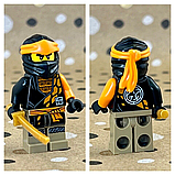 Lego Ninjago Golden Dragon Cole with Gold Weapons: ексклюзивна міні фігурка колекційна Коул із золотою зброєю 892290, фото 7
