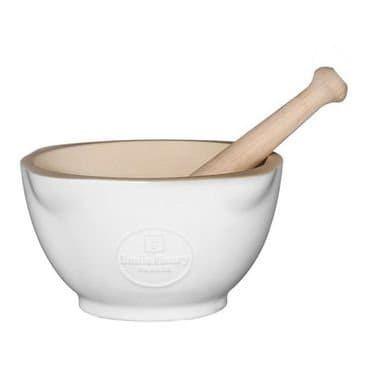 Cтупка з товкачем Emile Henry Kitchen tools 0.45л, біла (110255)