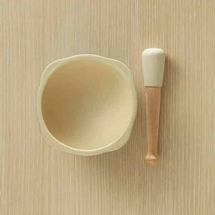 Cтупка з товкачем Emile Henry Kitchen tools 0.45л, біла (110255), фото 3