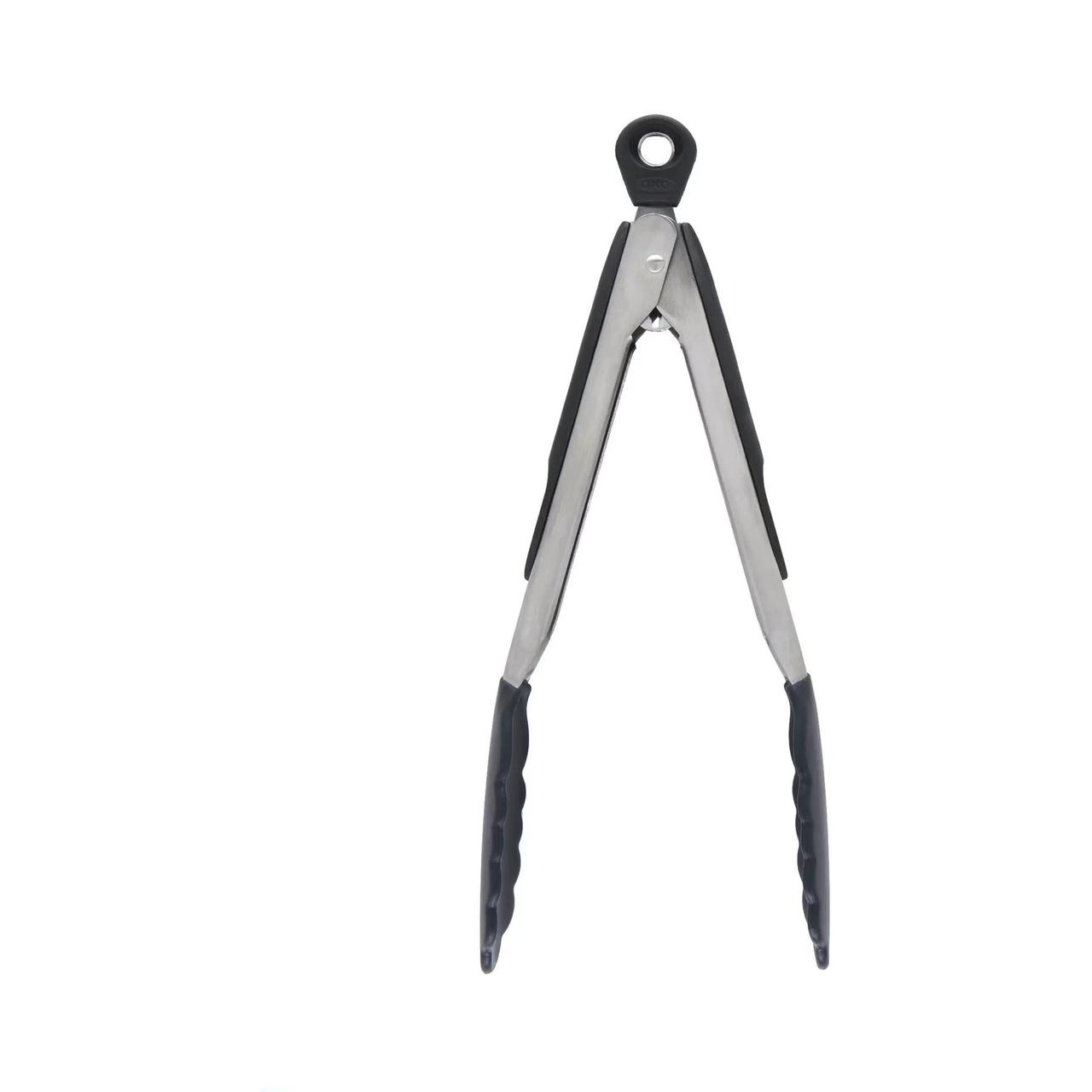 Щипці кухонні OXO Good Grips, 23 см з силіконом чорні (1101880)