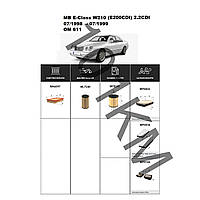 Комплект фільтрів MB E-Class (W210) E200CDI 2.2CDI (1998-1999) (OM611) WIX