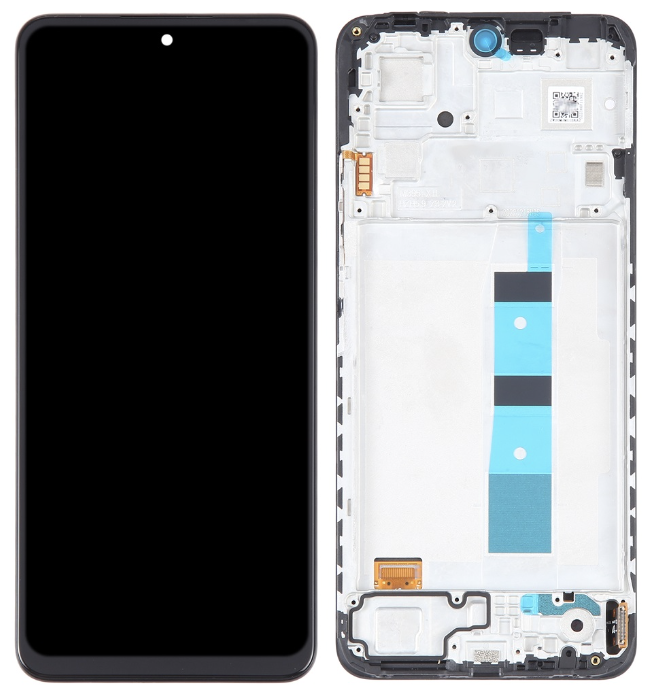 Дисплей (екран) для Xiaomi Redmi Note 12 4G, чорний, OLED, з передньою панеллю