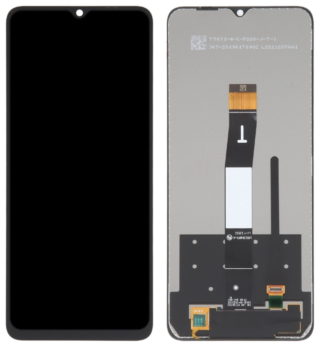 Дисплей (екран) для Xiaomi Redmi 12C/Redmi 11A/Poco C55, чорний, оригінал PRC