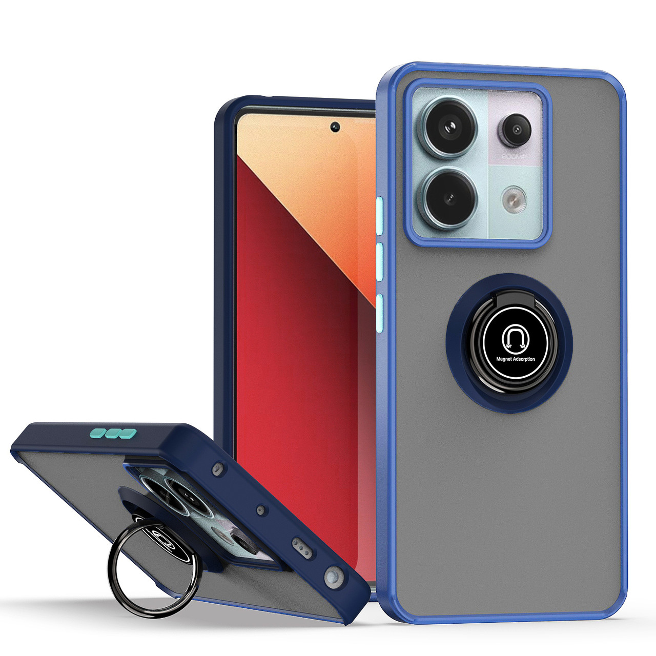 Чохол Totu Ring Series для Xiaomi Redmi Note 13 Pro 5G / Poco X6 5G Dark Blue, фото 1