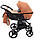 Коляска 2 в 1 Bair City ECO 38 карамель / чорний, фото 3