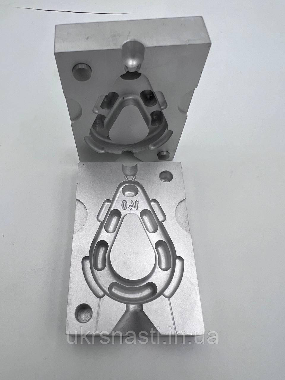 Якісна Форма для рибальських грузил Гриппа 140 г метал Д16Т, Форми для лиття рибальських грузил, фото 1