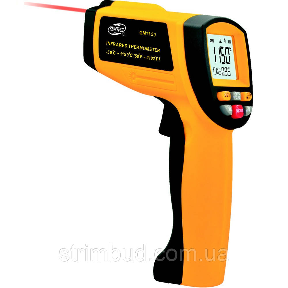Пірометр Benetech GM1150 (-50..+1150 °С, D:S 20:1)