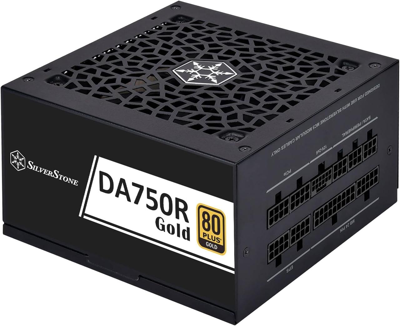 SilverStone Блок живлення Decathlon (750W), >90%, 80+ Gold, 120мм, 1xMB, 24pin(20+4), 2xCPU 8pin(4+4),