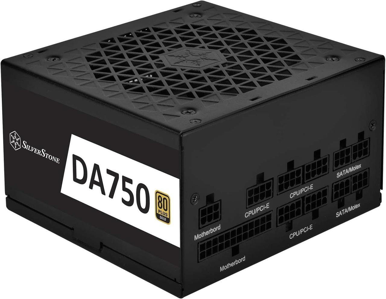 SilverStone Блок живлення Decathlon (750W), >90%, 80+ Gold, 120мм, 1xMB, 24pin(20+4), 2xCPU 8pin(4+4),