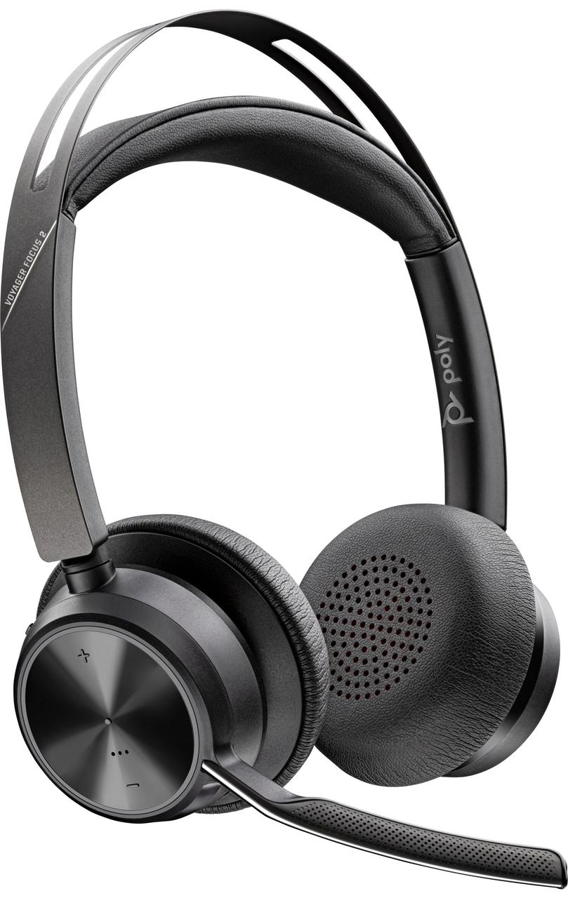 Poly Гарнітура комп'ютерна стерео On-ear Voyager Focus 2, USB-A, Bluetooth, всеспрямований, ANC, Acoustic