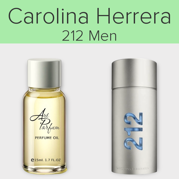 Парфумований концентрат 15мл. Аромат схожий з Carolina Herrera 212 Men
