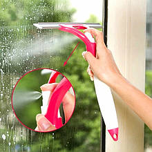 Швабра для вікон із пульверизатором (рожевий)